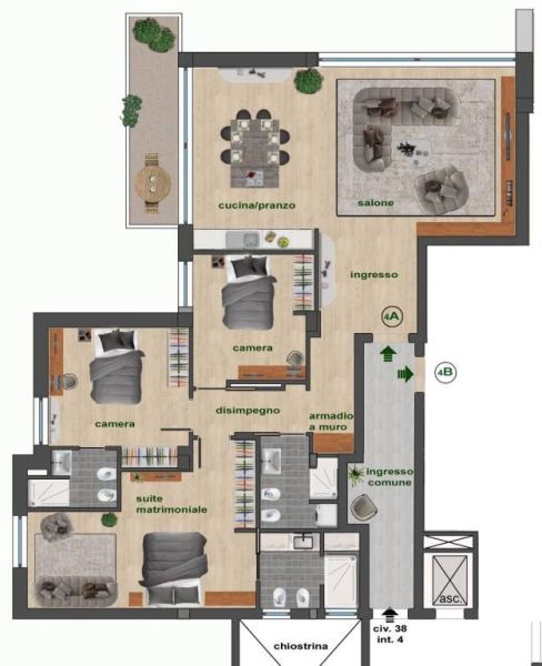 monti parioli via gramsci rif 193460067 35